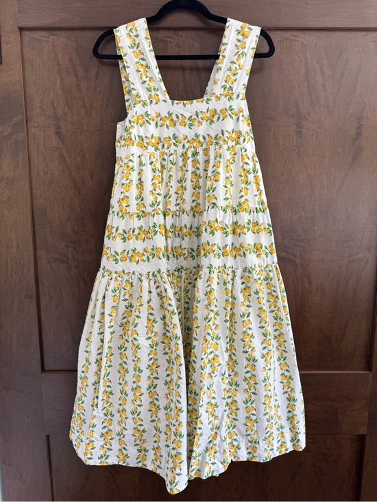Anthropologie Dresses & Skirts - Anthropologie Helena Square-Neck Babydoll Dress Yellow Lemon Print